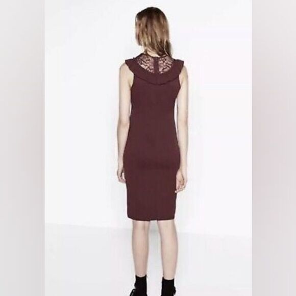 NWT Zara Plum Colored Sleeveless Dress Sz L - Picture 2 of 7